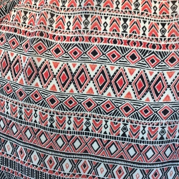 NIC+ZOE Tunic top sleeveless Patterned Tangerine orange black cream Medium - Picture 3 of 6